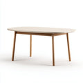 Tavolo Da Pranzo 180×95×76 cm in legno beige e bianco stile moderno per sala da pranzo