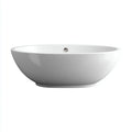 Vasca freestanding 170×78×72 cm - bianco - bagno - profilo asimmetrico avvolgente