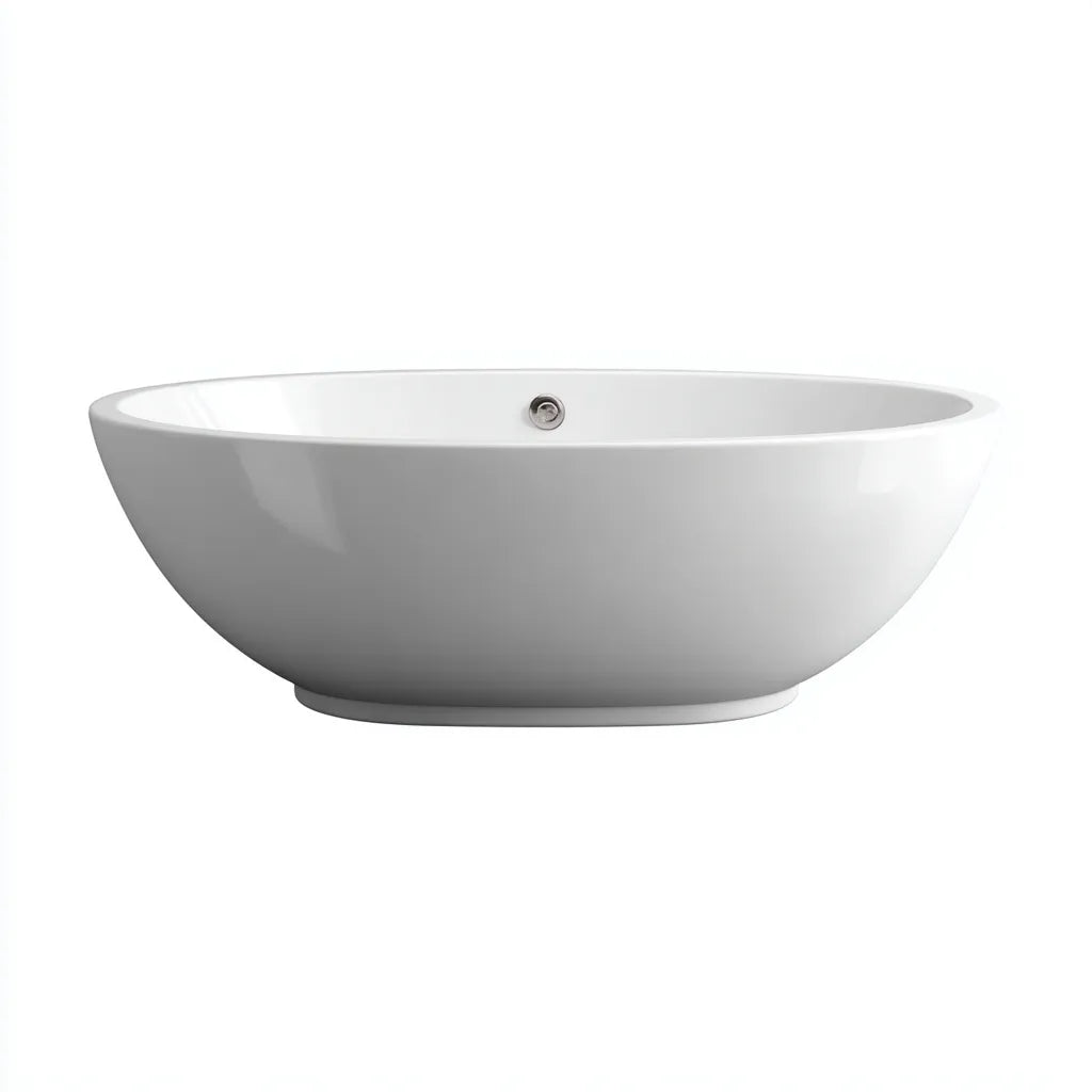 Vasca freestanding 170×78×72 cm - bianco - bagno - profilo asimmetrico avvolgente