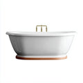 Vasca freestanding 170×78×58 cm - bianco - design ovale per bagno contemporaneo