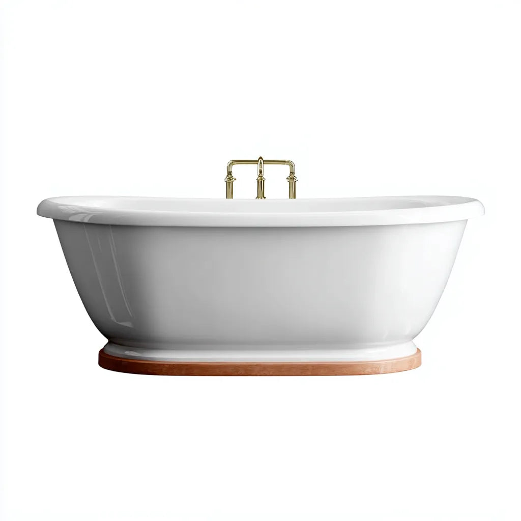 Vasca freestanding 170×78×58 cm - bianco - design ovale per bagno contemporaneo