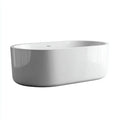 Vasca freestanding 168×75×72 cm - bianco - con bordo arrotondato per bagno elegante