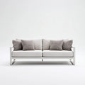 Divano Da Esterno 168×78×82 cm - bianco e grigio chiaro - All'Aperto - stile moderno con struttura lineare