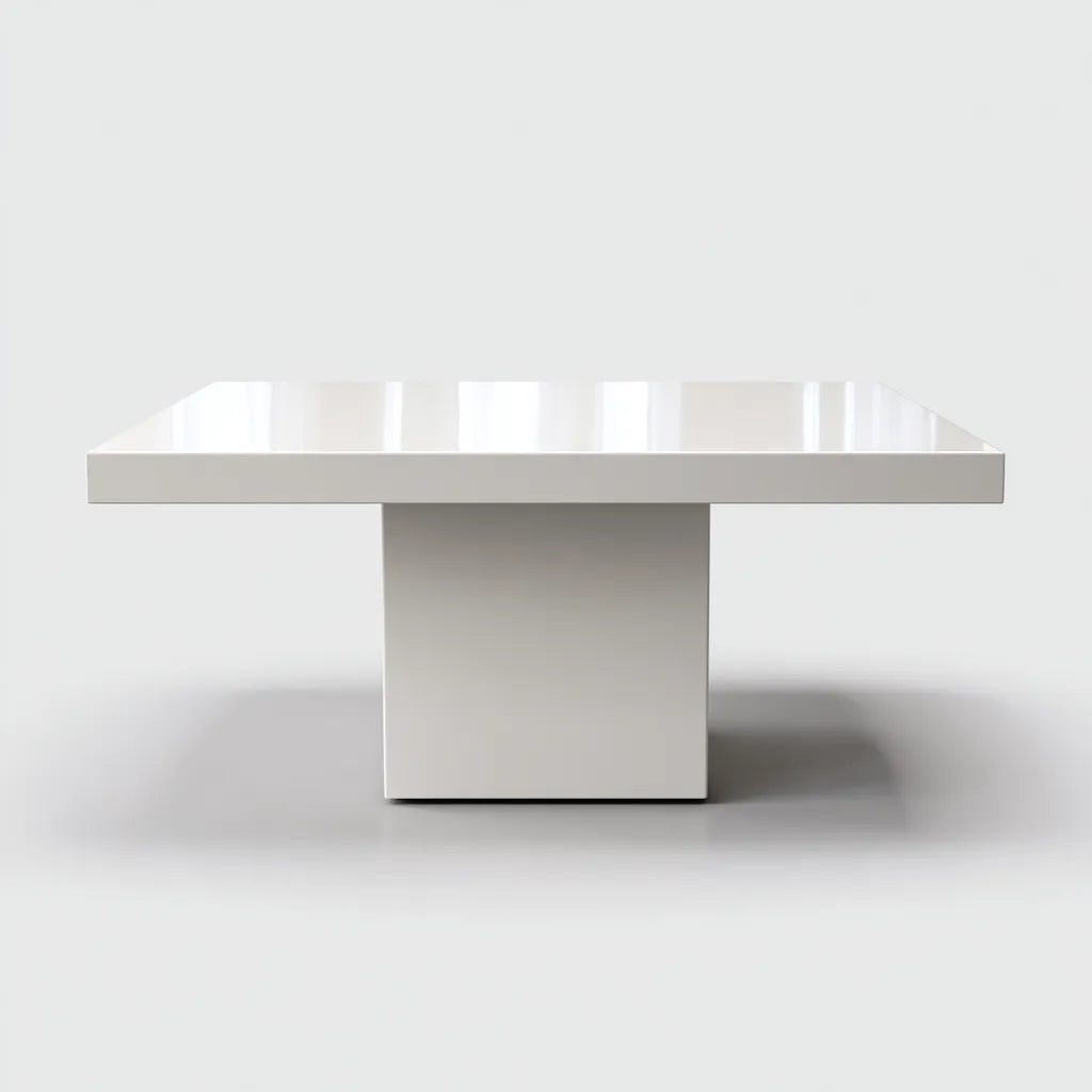 Tavolo Da Pranzo 160×90×75 cm in finitura bianco lucido per sala da pranzo stile moderno
