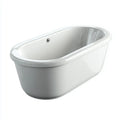 Vasca freestanding 165×75×70 cm - bianco - bagno - design ovale minimale