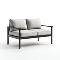 Divano Da Esterno 128×72×78 cm - grigio chiaro e nero - con struttura moderna per terrazza