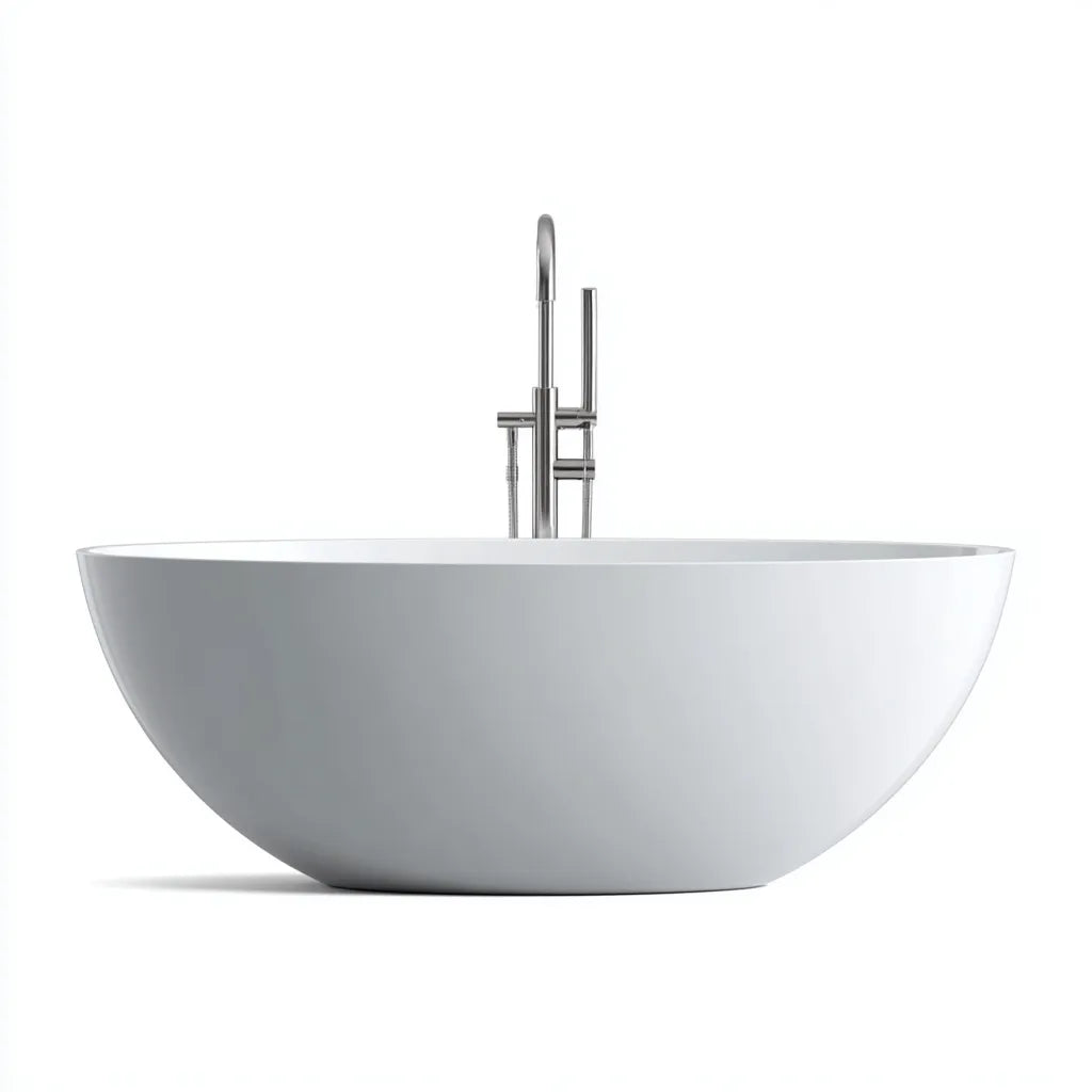 Vasca 170×80×58 cm - bianco - acrilico sanitario - freestanding moderna per bagno