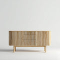 Credenza 180×45×82 cm - beige - Sala Da Pranzo - stile naturale con ante a rilievo